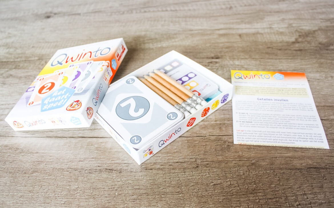 Qwinto het Kaartspel: de doos en spelregels