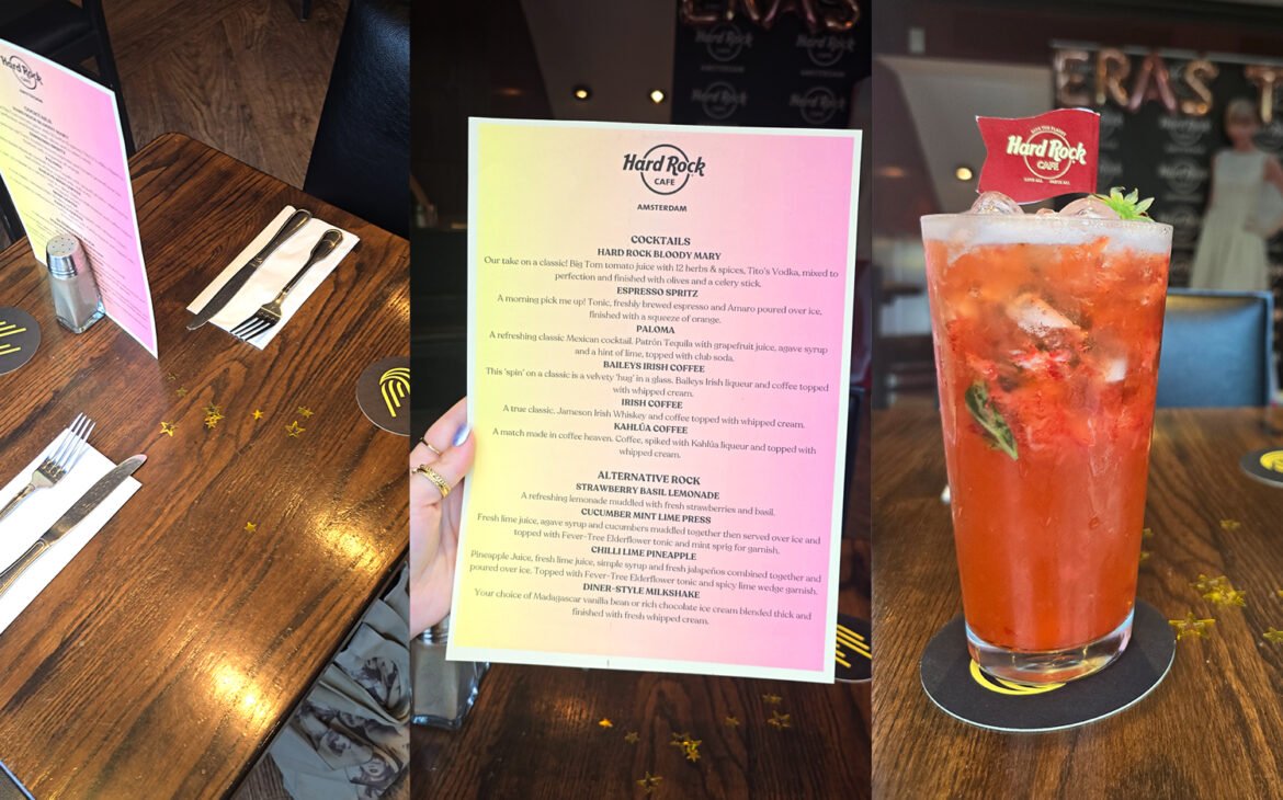 Het cocktail en mocktail menu bij Hard Rock Cafe Amsterdam